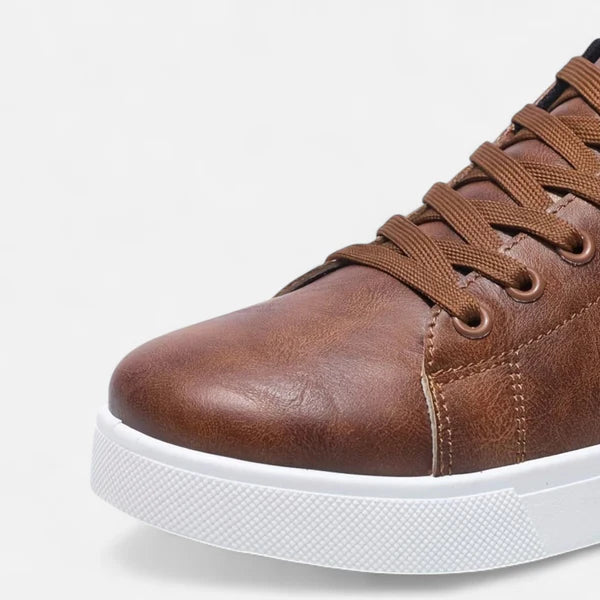 The Hudson Low-Top Leather Sneakers