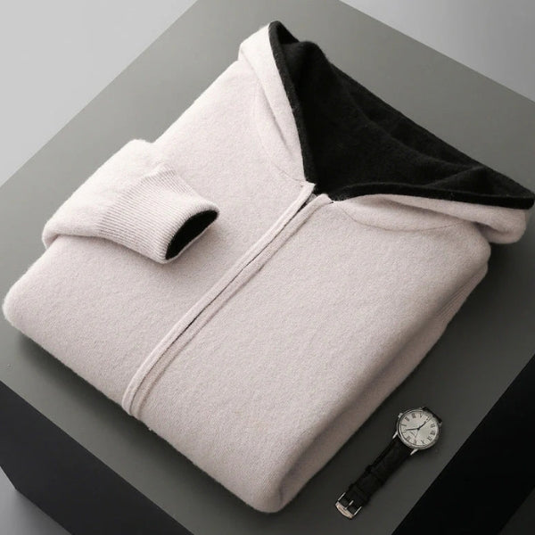 The Chamonix Reversible Cashmere Zip Hoodie