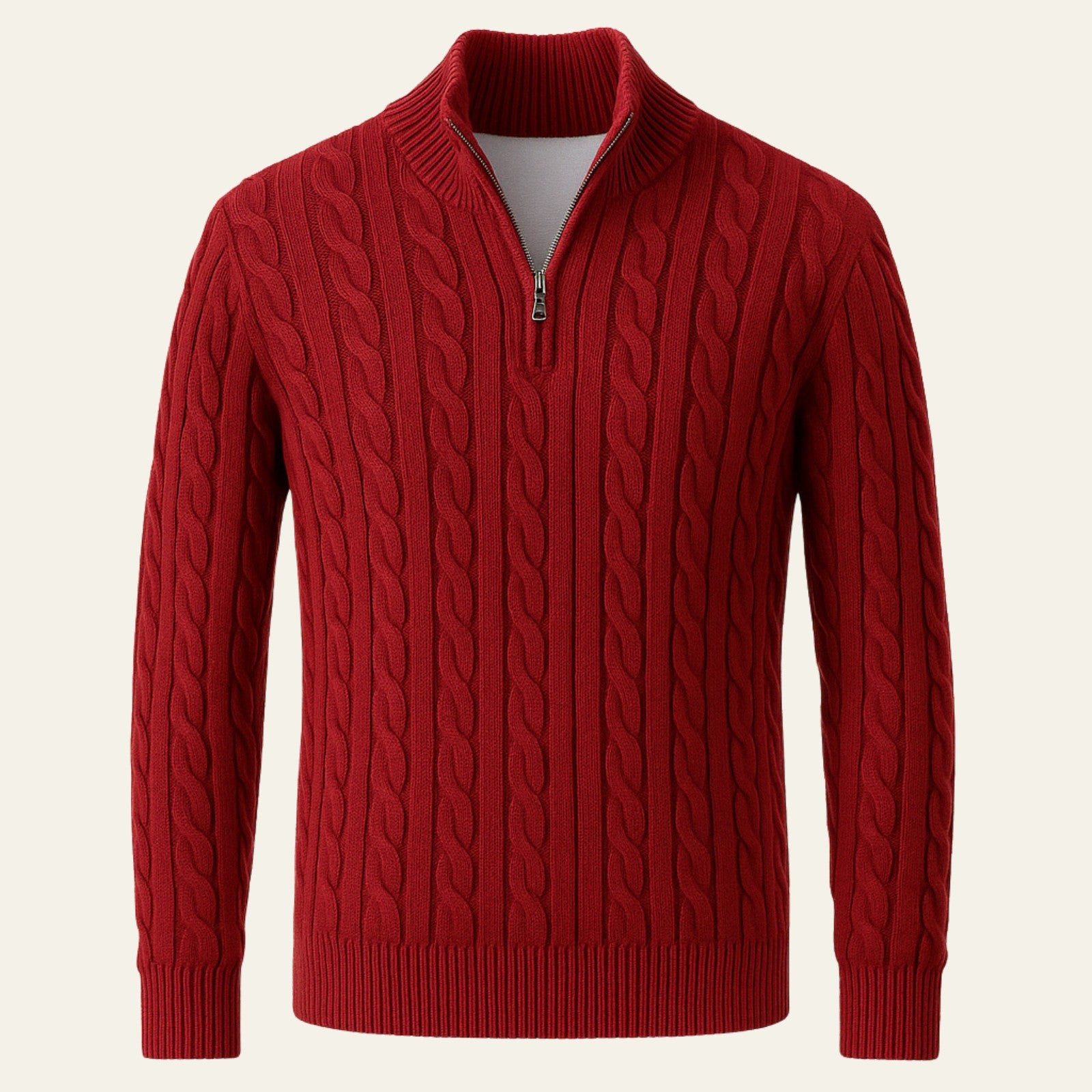 The Vienna Estate Zip Knit Sweater