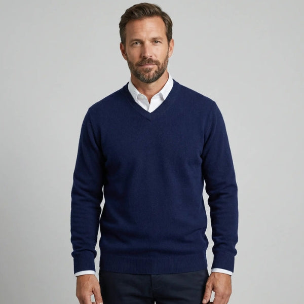 The Montreux Merino Wool V-Neck Knit