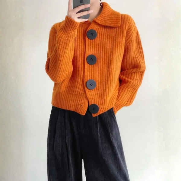 The Verona Oversized Button Knit Cardigan