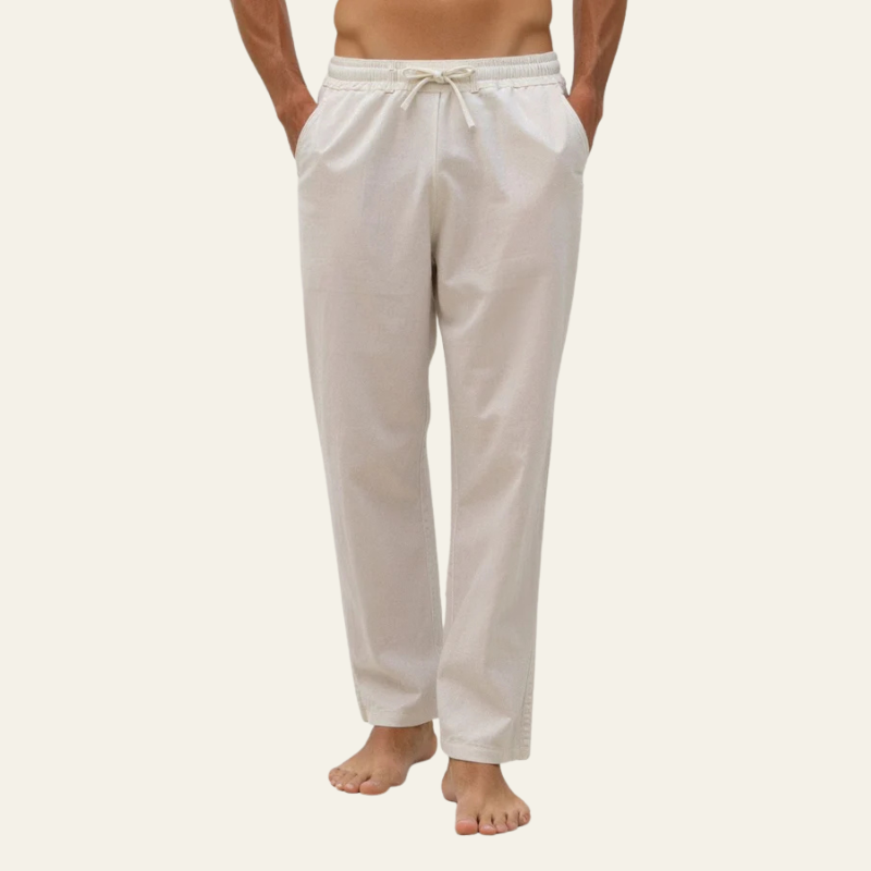 The Amalfi Cotton & Linen Drawstring Trousers