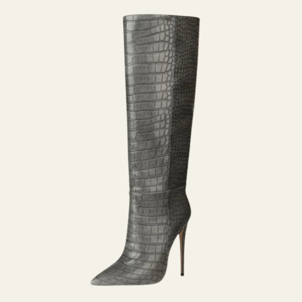 The Prague Stone Stiletto Boot