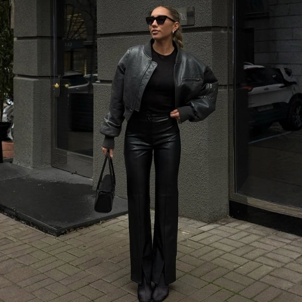 The Soho Flared Leather Pants