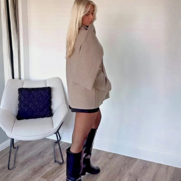 The Oslo Scarf-Neck Wrap Jacket