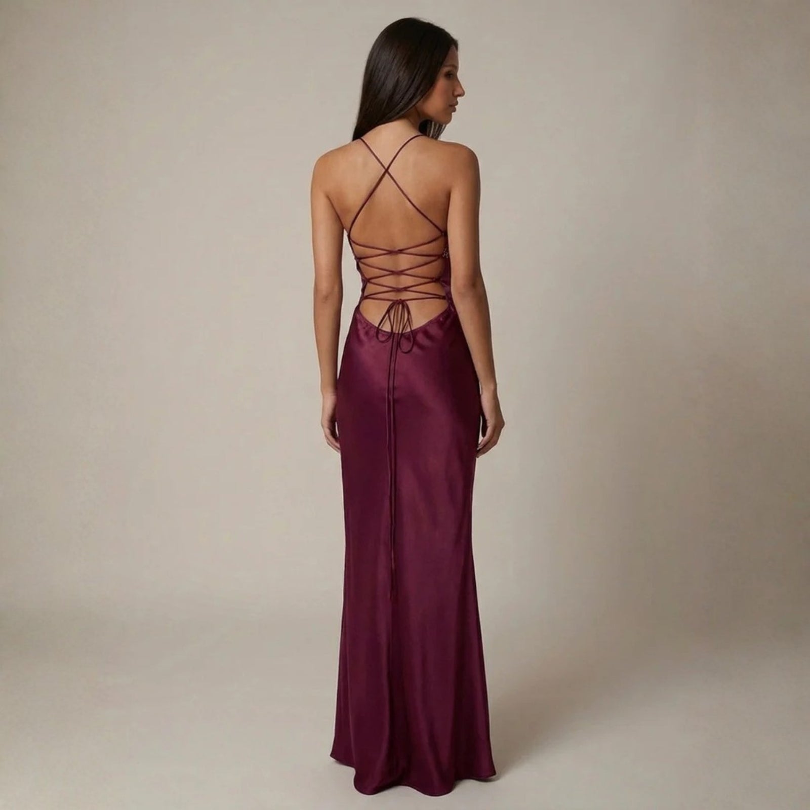 The Verona Satin-Finish Maxi Dress