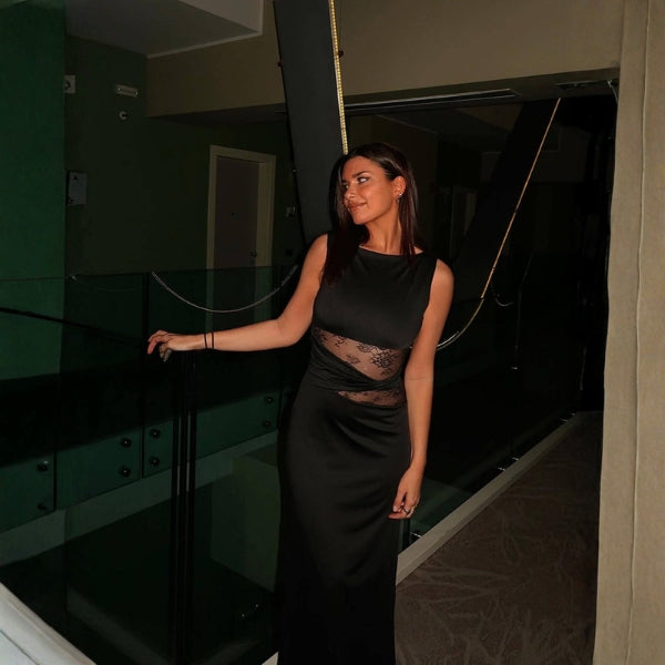The Kathy Black Maxi Dress
