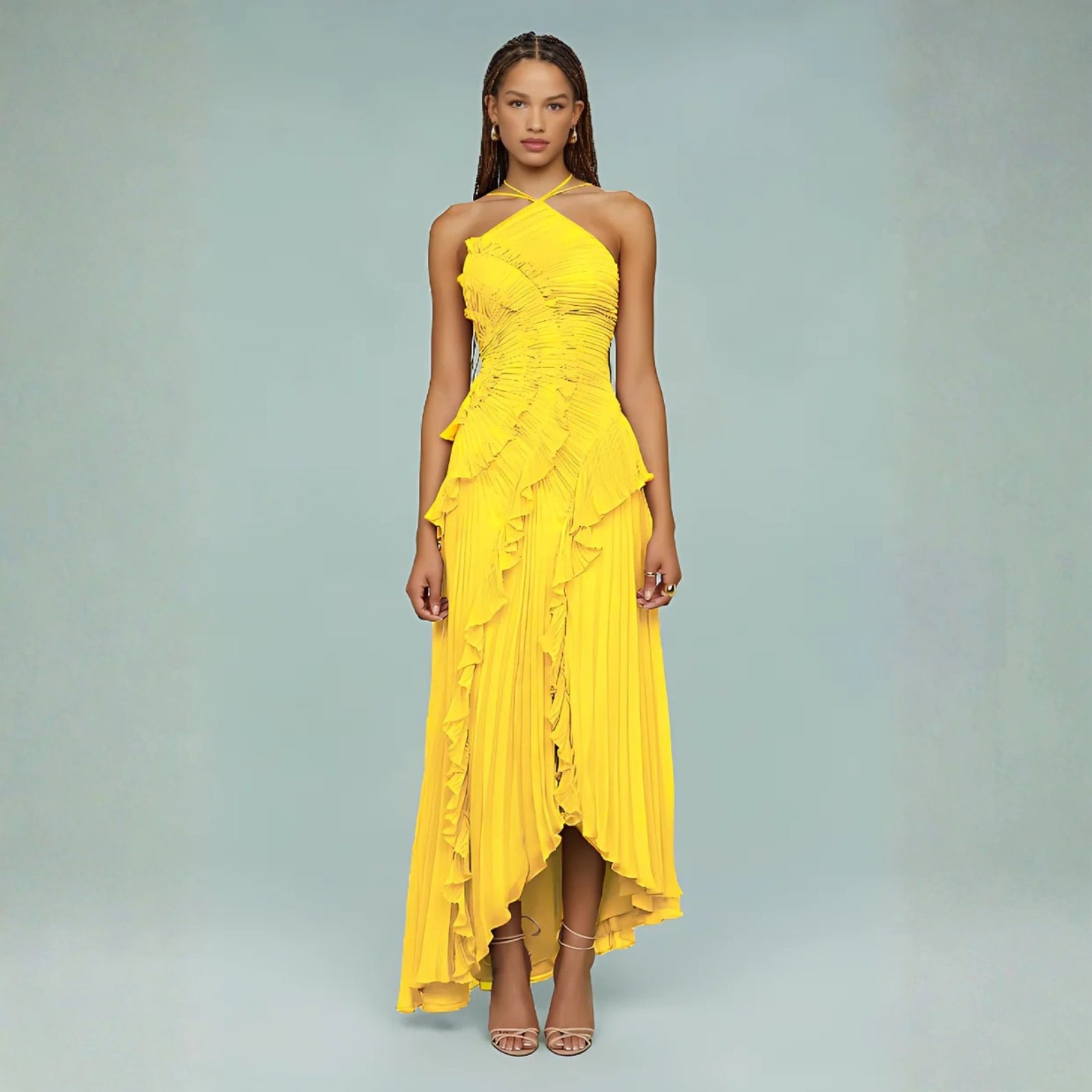 The Amalfi Ruffle High-Low Dress