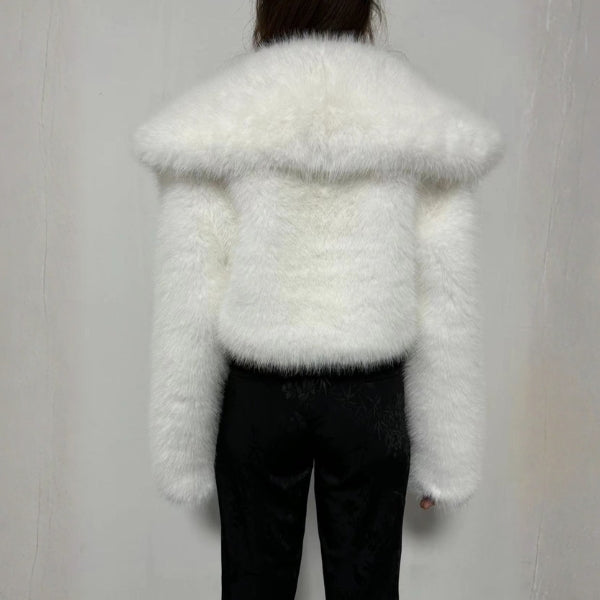 The Bordeaux Oversized Faux-Fur Jacket