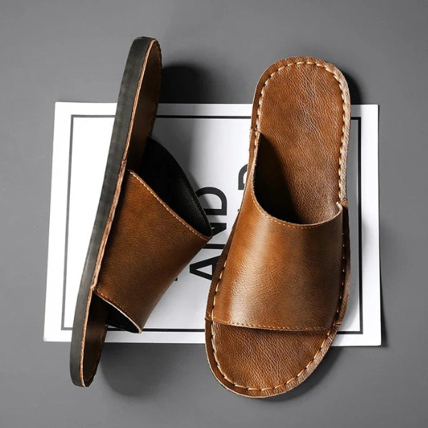The Riviera Contrast-Stitch Slides