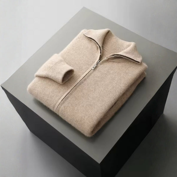 The Aspen Merino Wool Zip Knit