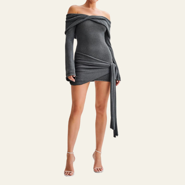 The Milan Off-Shoulder Mini Dress