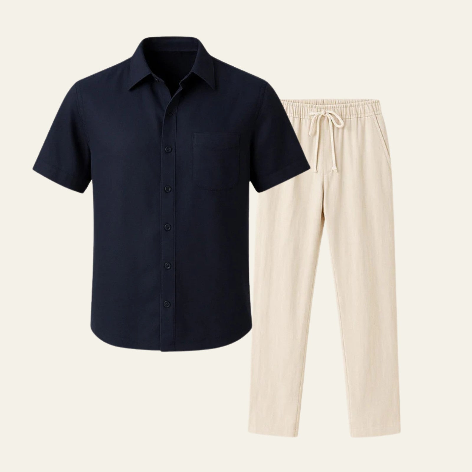 The Provençal Linen Set Beige