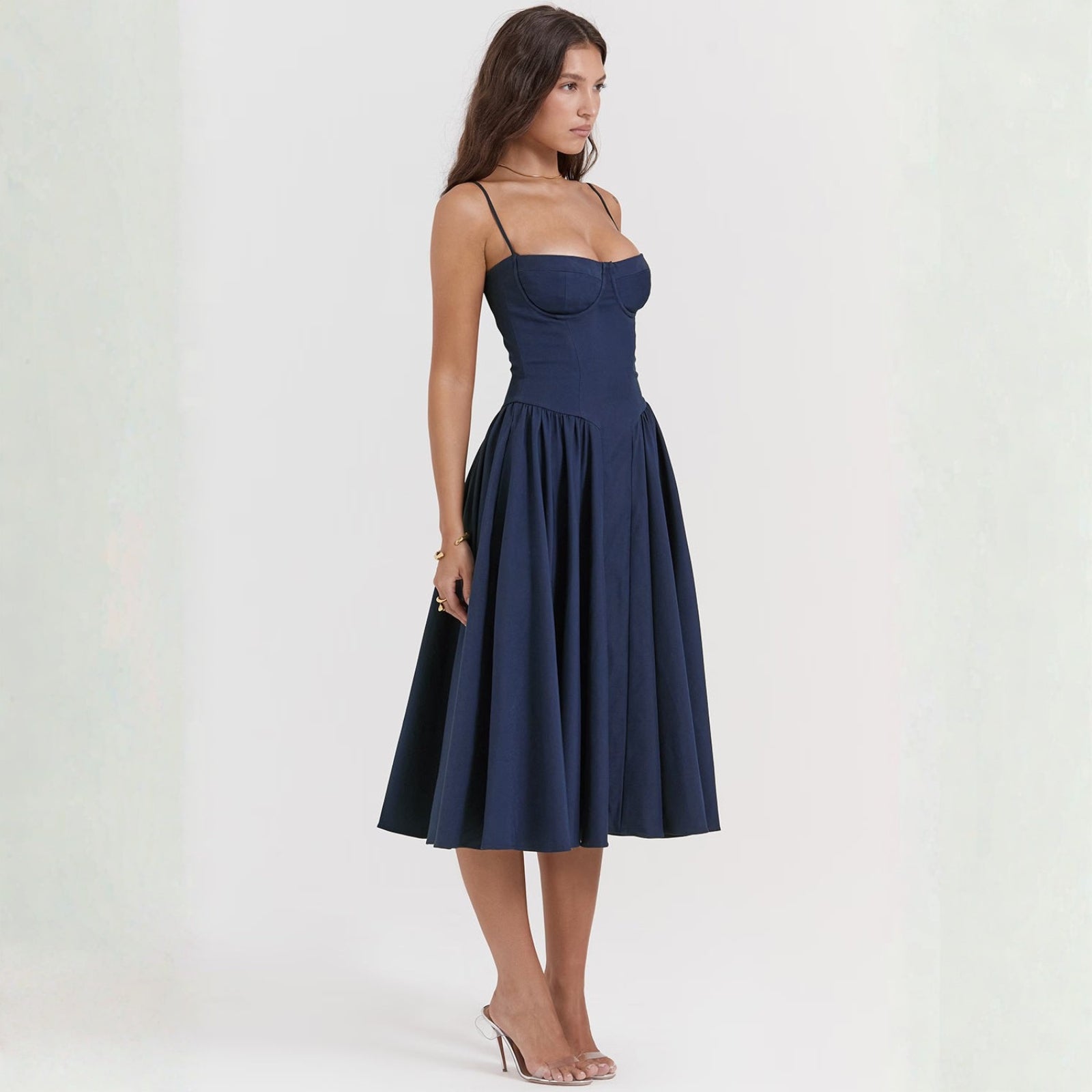 The Sorrento Bustier Pleated Dress