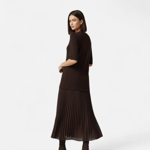 The Verona Pleated Knit Dress