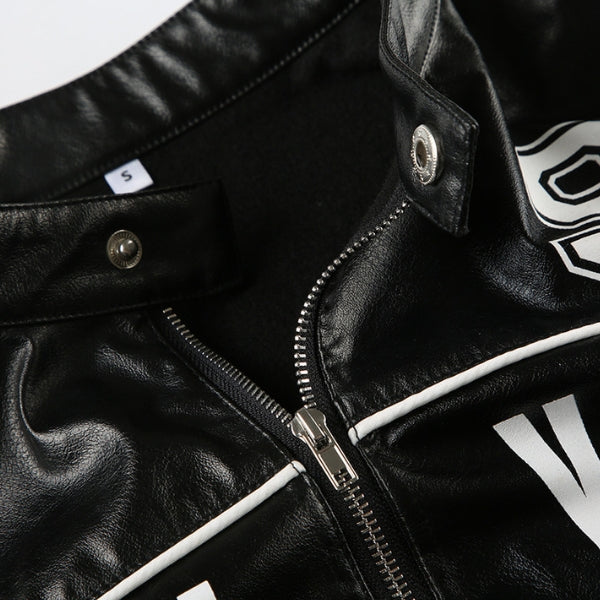 The Brooklyn Cropped Vegan Leather Moto Jacket
