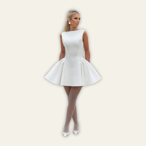 The Amalfi Red Cocktail Structured Mini Dress