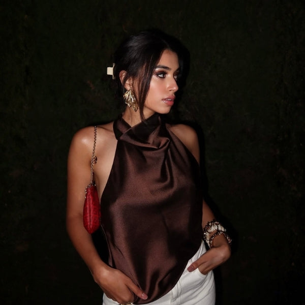 The Siena Draped Halter-Neck Top