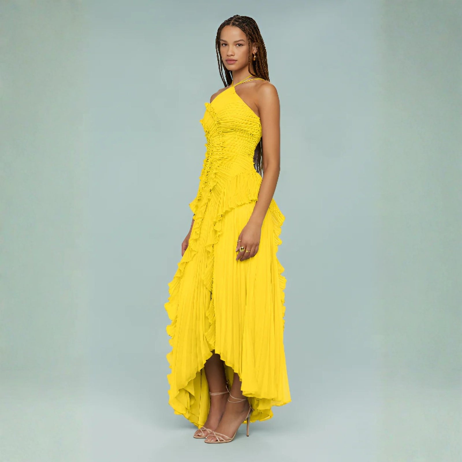 The Amalfi Ruffle High-Low Dress