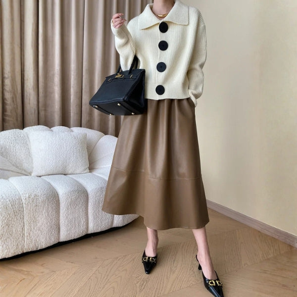 The Verona Oversized Button Knit Cardigan