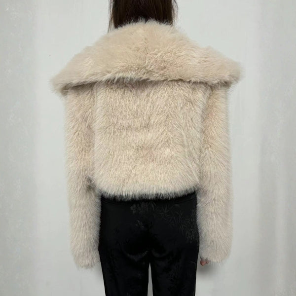 The Bordeaux Oversized Faux-Fur Jacket