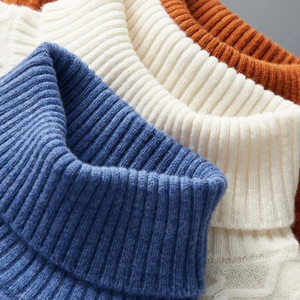 The Cortina Merino Wool Cable Turtleneck