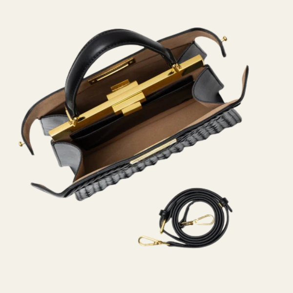 The Alora Woven Top-Handle Bag