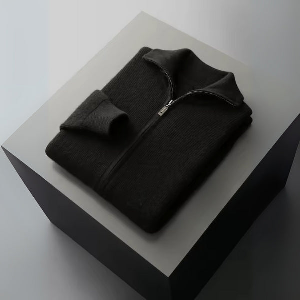 The Aspen Merino Wool Zip Knit