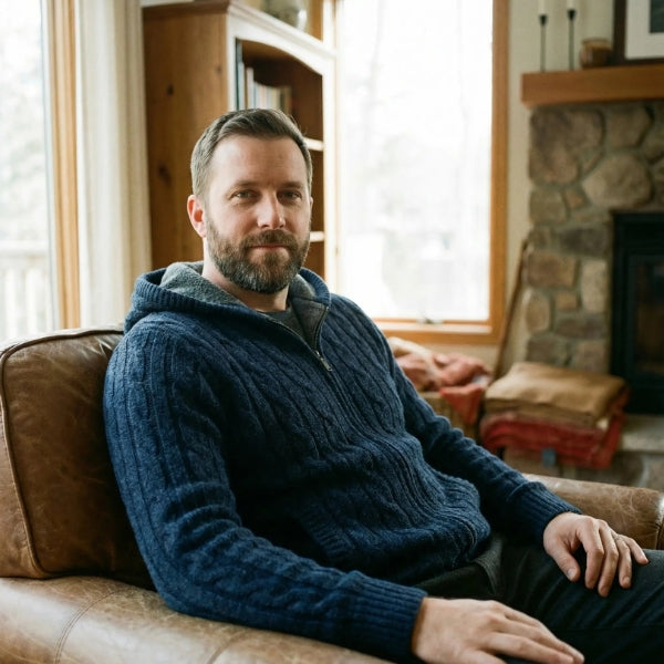 The Alpine Merino Wool Hooded Zip Cardigan