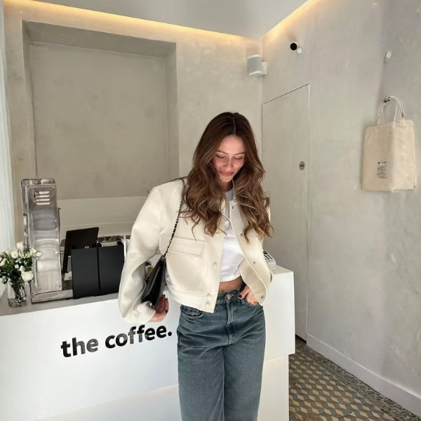 The Soho Cropped Snap-Front Jacket