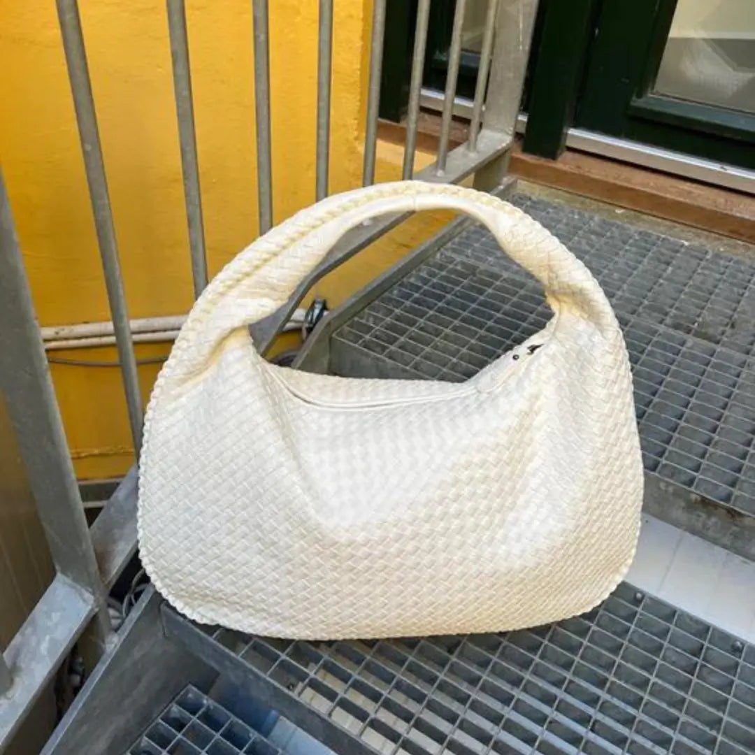 The Bordeaux Woven Leather Tote