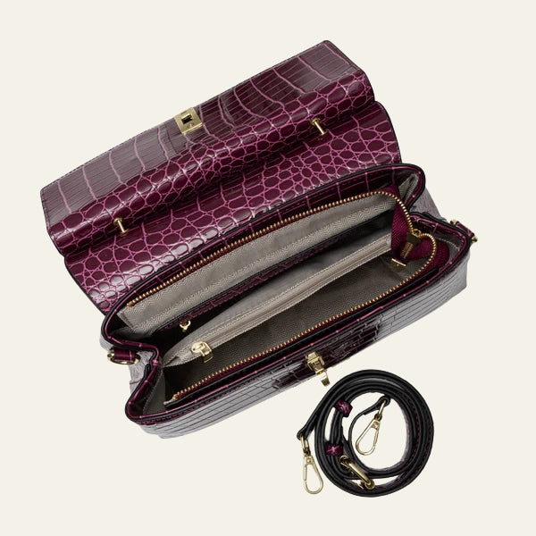 The Milano Structured Top-Handle Shoulder Bag