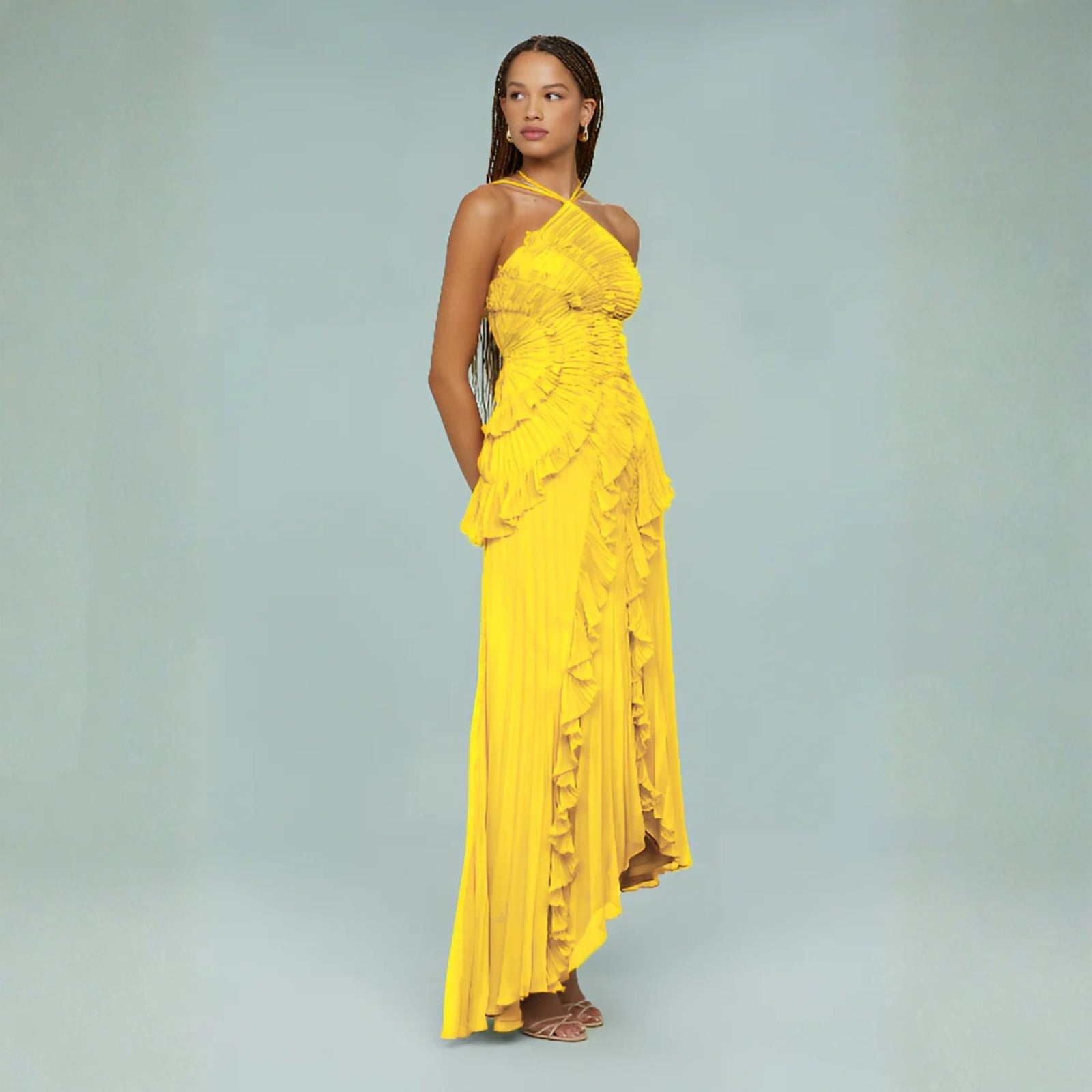 The Amalfi Ruffle High-Low Dress