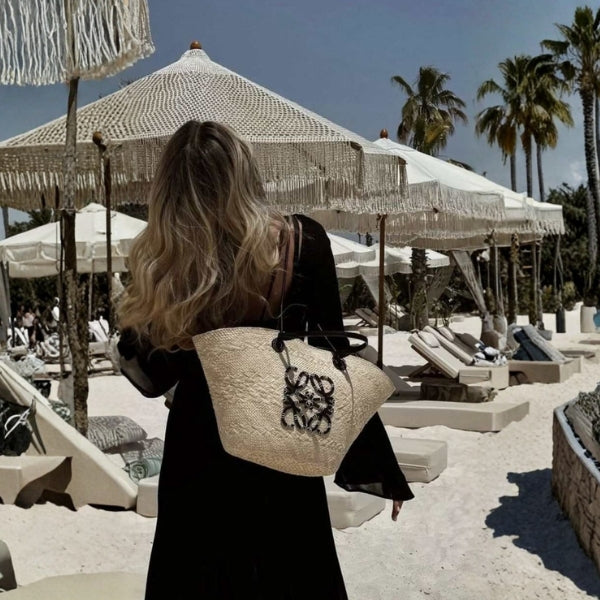 The Mallorca Logo-Detail Woven Tote