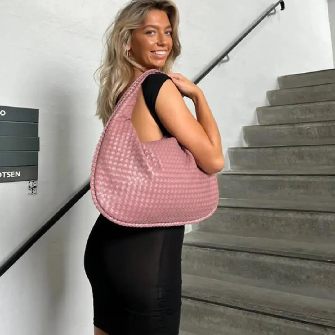 The Bordeaux Woven Leather Tote