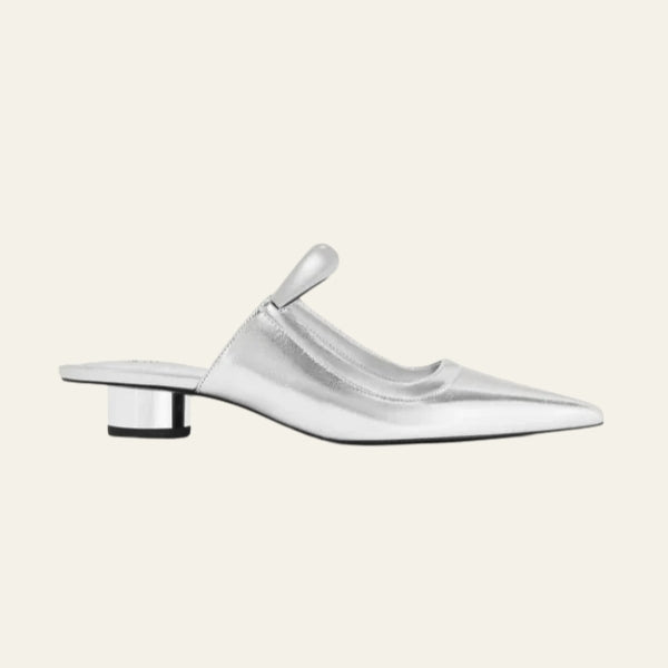 The Roma Metallic-Accent Pointed Mules