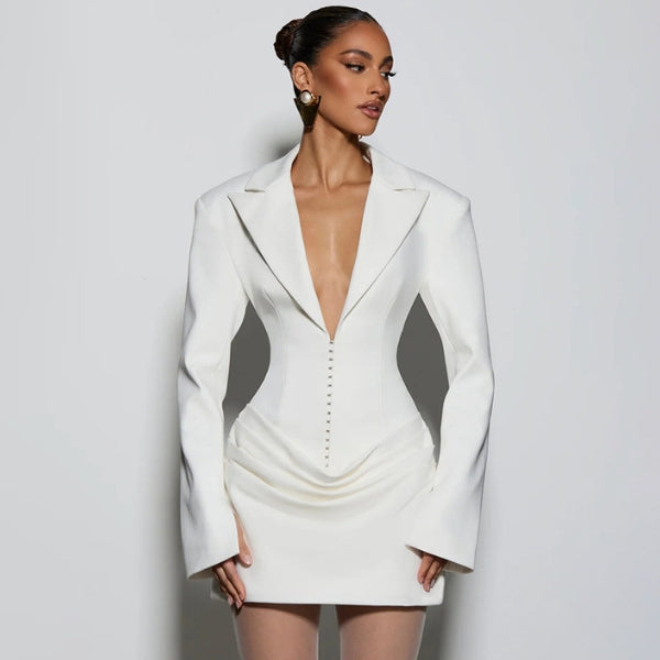 The St. Moritz Hook-Closure Blazer Mini Dress