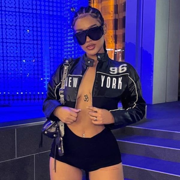 The Brooklyn Cropped Vegan Leather Moto Jacket