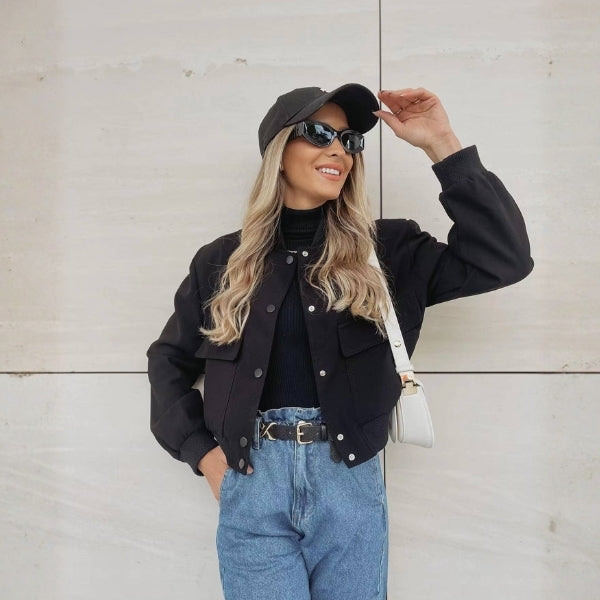 The Soho Cropped Snap-Front Jacket