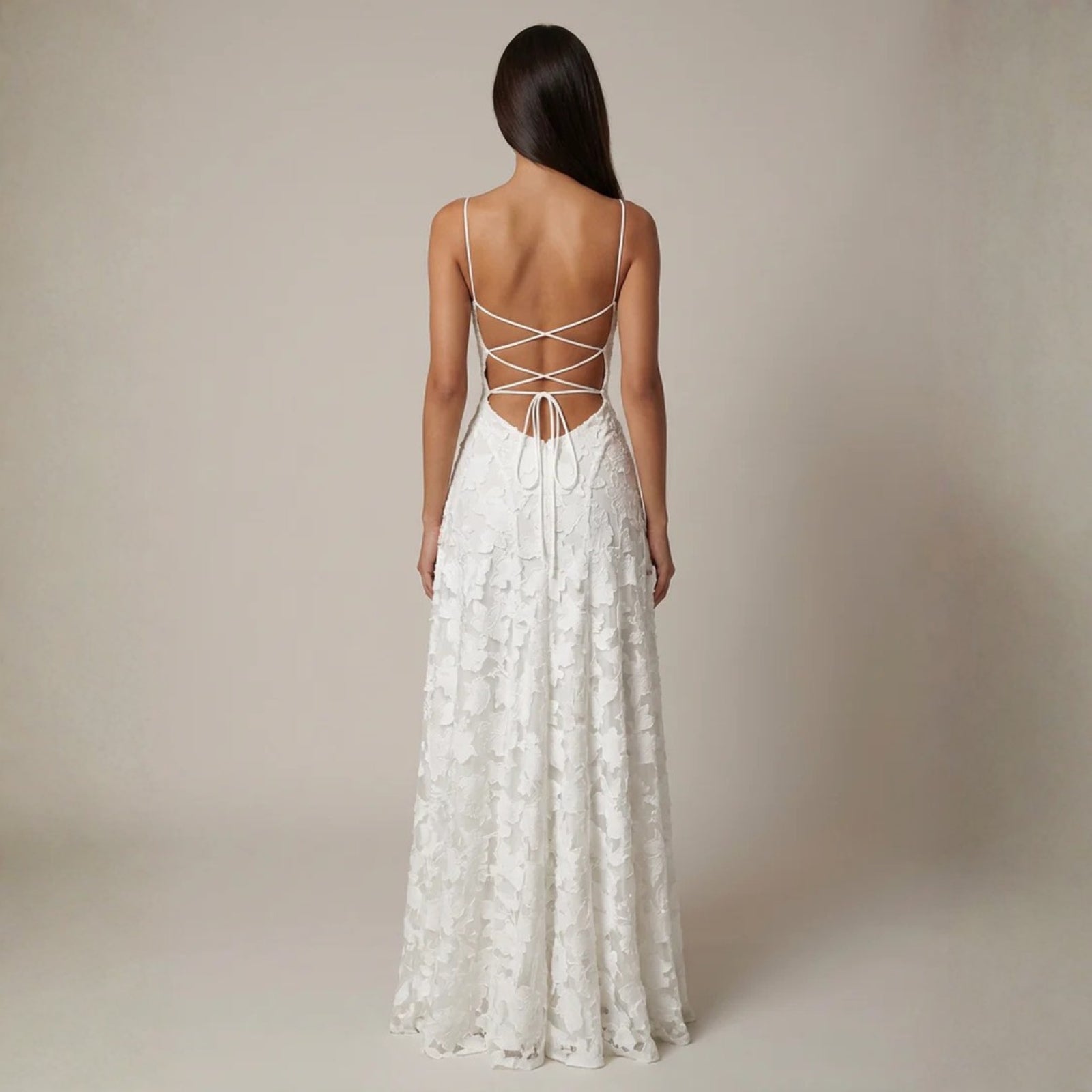 The Verona Lace-Up Back Maxi Dress