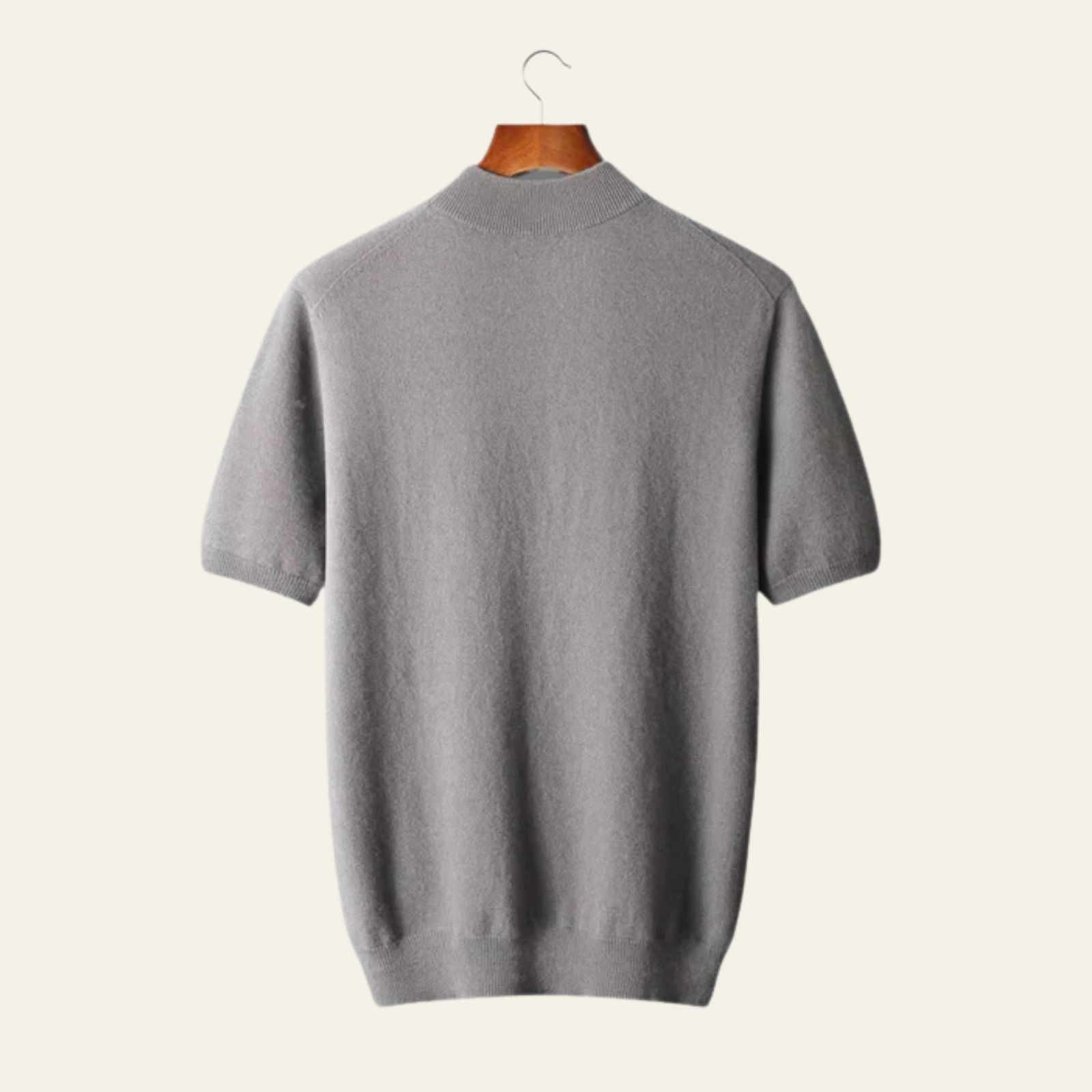 The Vienna Cashmere Mock Neck T-Shirt