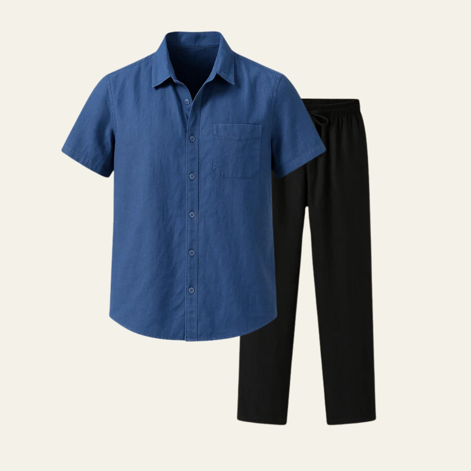 The Provençal Linen Set Black