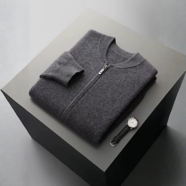 The Veneto Merino Wool Zip Cardigan