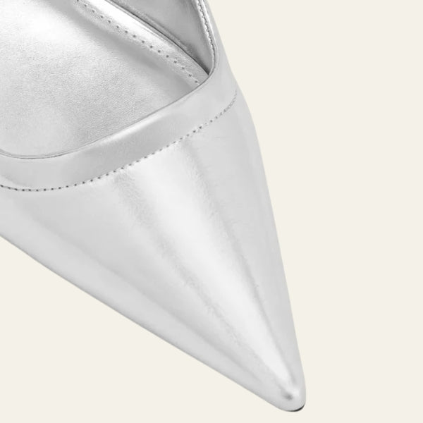 The Roma Metallic-Accent Pointed Mules