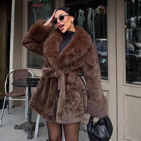 The Jessa Faux Fur Wrap Coat