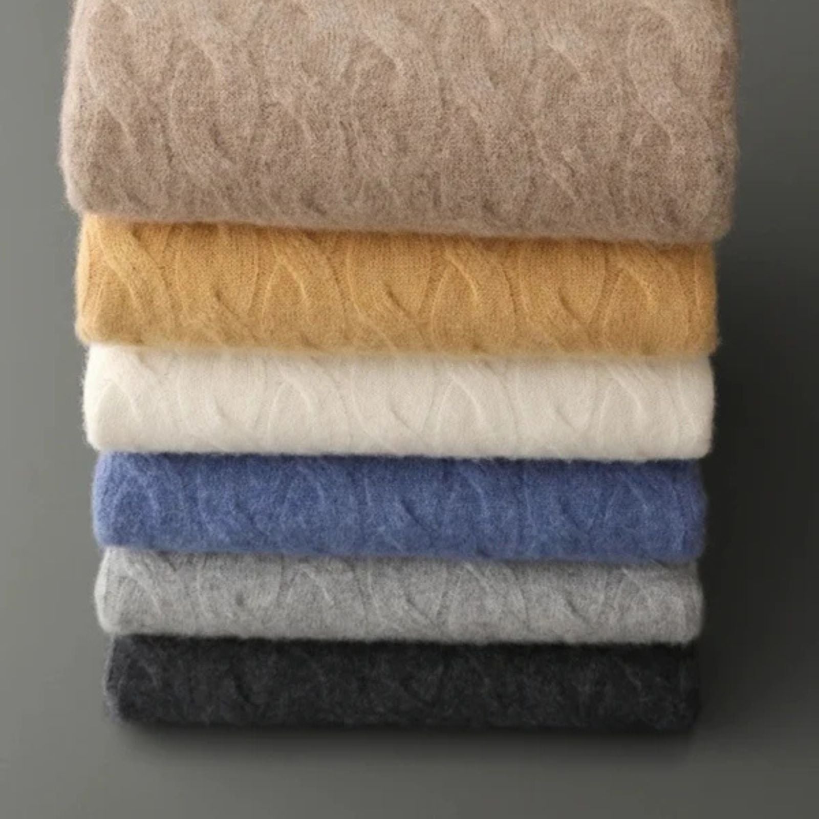 The St. Moritz Cashmere Cable Crewneck