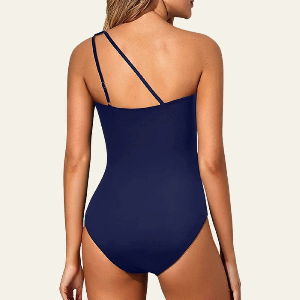 The Capri Ruched One-Shoulder Swimsuit