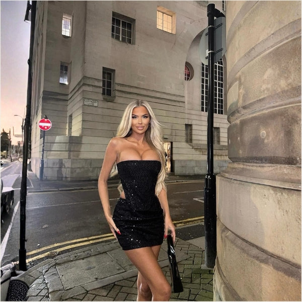 The Milan Sequin Strapless Mini Set