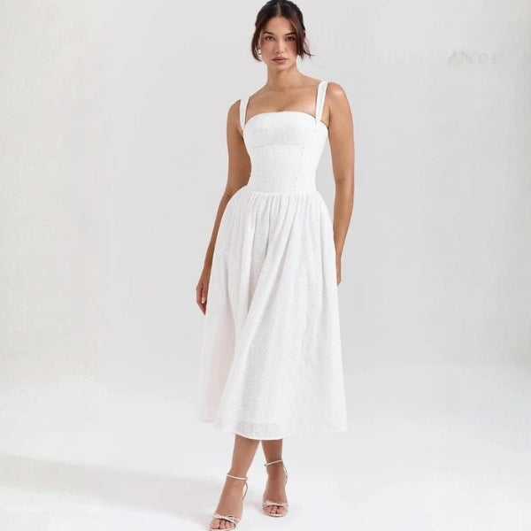 The Provence Corset-Style Midi Dress