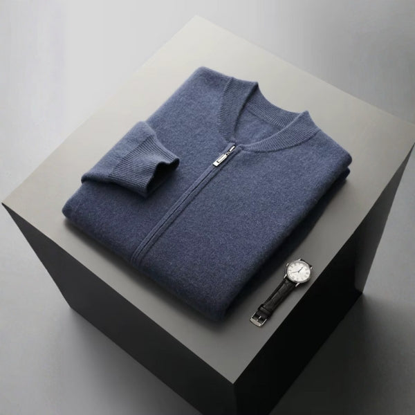 The Veneto Merino Wool Zip Cardigan